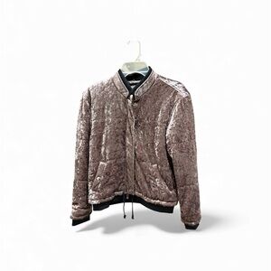 Ci Sono Velvet Jacket in Soft Mauve Pink Medium